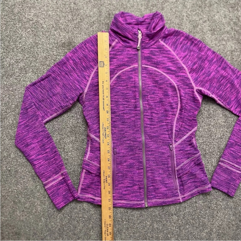 Lululemon Womens Jacket 8 Hustle In Your Bustle Zip Up Jacquars Space Dye Viole - Picture 2 of 11